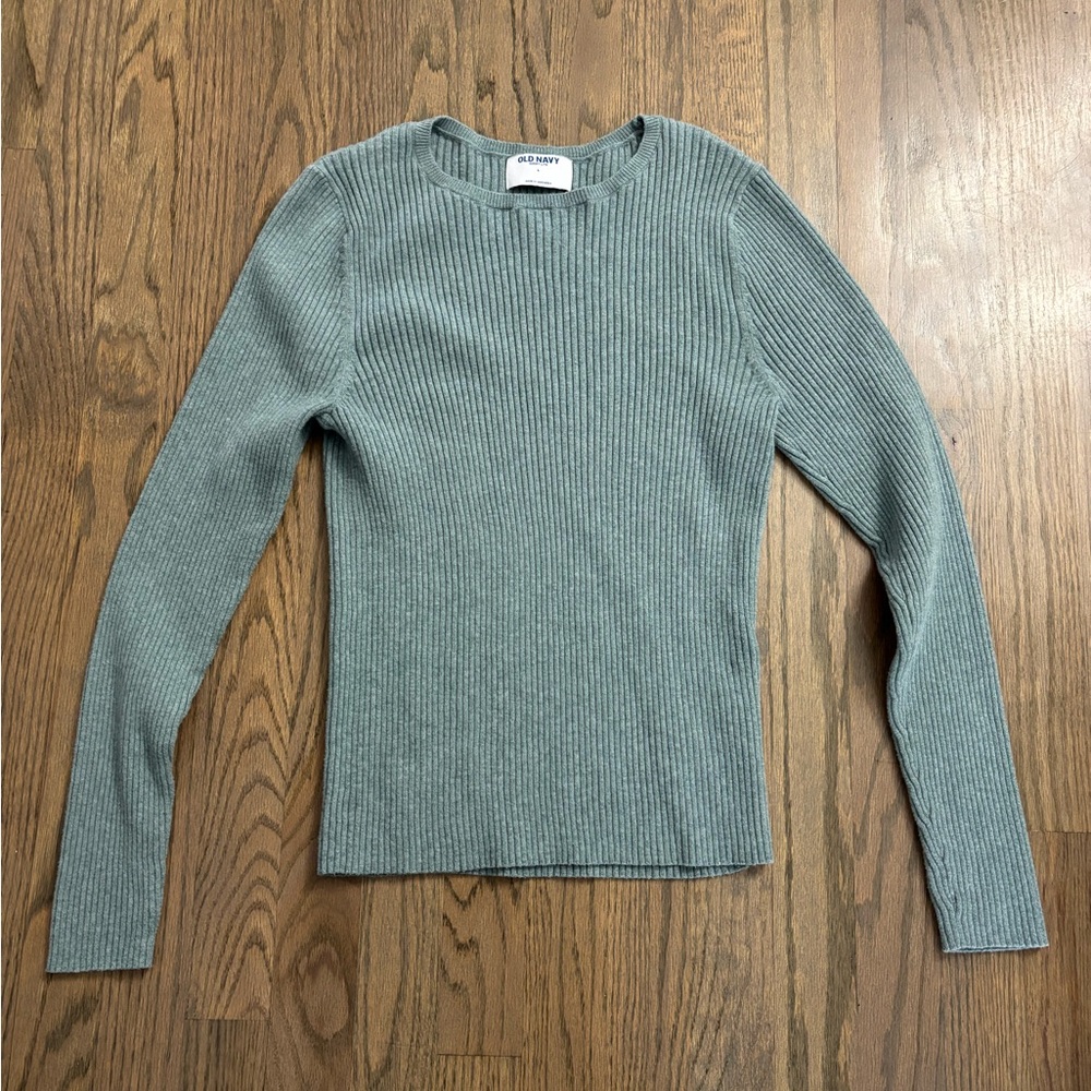Old Navy Women’s  Ribbed Crewneck Sweater Long Sleeve Shirt - WORN ONCE!